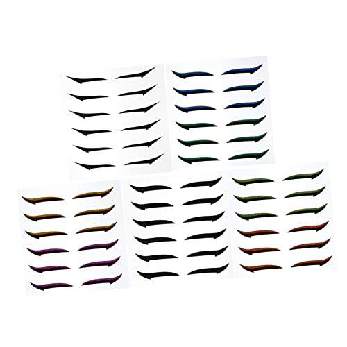 ARTSEWPLY 36 Pares delineador de ojos con purpurina nezeni cosmetics double eyerline stickers tripe pegatinas Delineador de labios neón tiras de doble párpado etiqueta de delineador de ojos