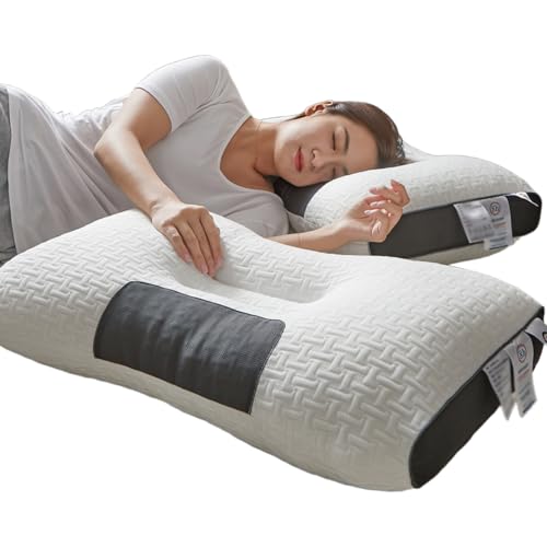 枕 まくら 首肩にサポート コリ解消 低反発 防ダニ抗菌 通気性いい 安眠枕 横向き寝 人間工学 低め高め カバー洗濯可能 快眠枕