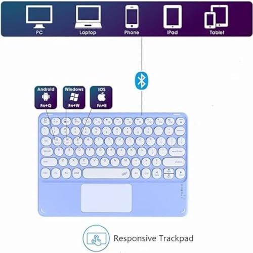SZAMBIT Capa de teclado para Redmi Pad 10.6 polegadas 2022 Edition, couro leve com teclado retro red