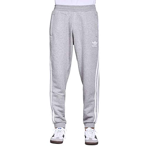 adidas Men 3-Stripes Pants - Medium Grey Heather, XL