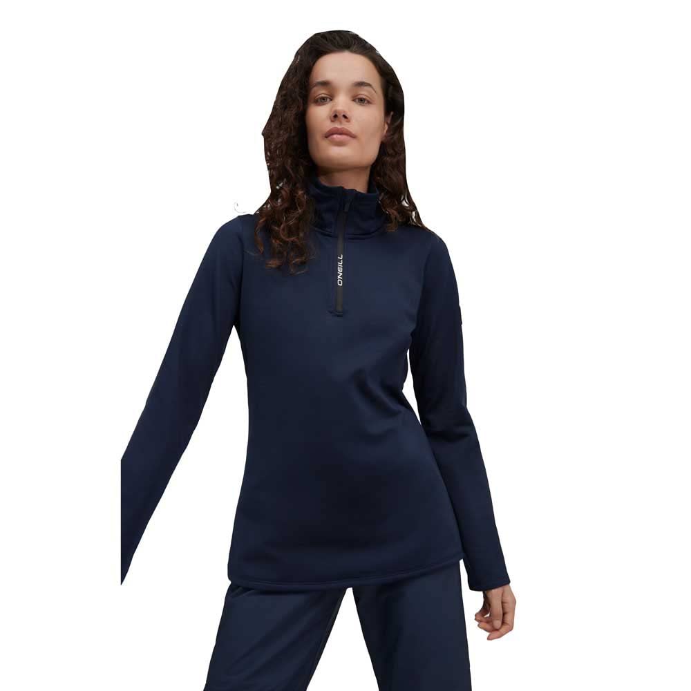 O'Neill Women's Clime Fleece Halfzip Skifleece Langarmshirt Ski Funktionsshirt T-Shirt, Ink Blue, XL