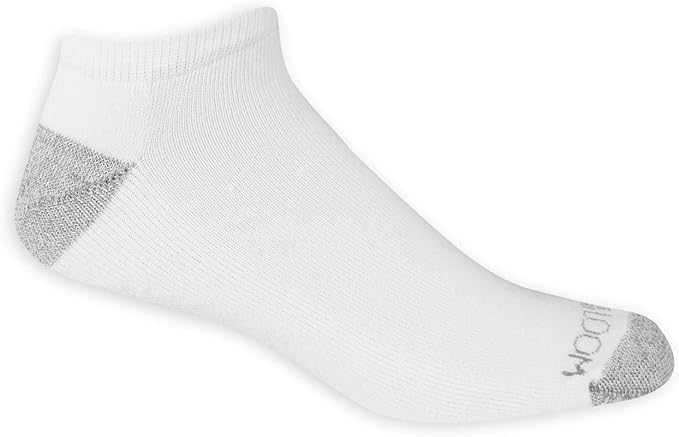 Fruit of the Loom Men's Dual Defense No Show Socks Extra Value 24 Pack Size 6-12