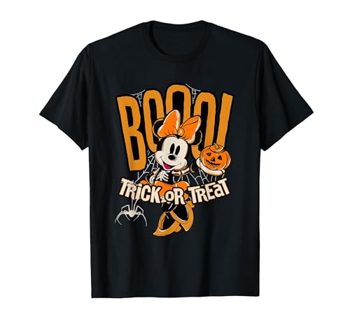Image of Minnie Mouse Halloween Booo Trick Or Treat T-Shirt, Men, Black, XX-Large