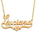 Produktbild Kigu Luciana Herzform Name Halskette personalisiert  Vergoldet