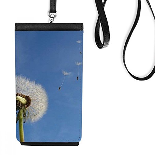 Bourse smartphone pour éviter les chutes étui suspendu pissenlit en cuir