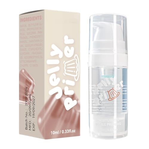 Base De Maquillaje Facial - Base De Imprimación De Gelatina Suavizante, Base De Maquillaje Impecable Portátil | Base De Maquillaje Hidratante De Larga Duración, Base De Maquillaje Hidratante Ligera Pa