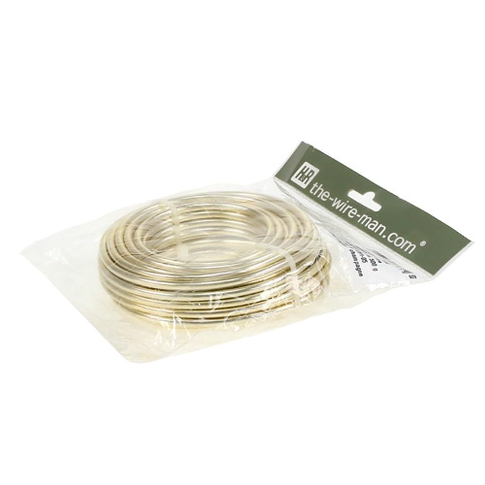 ALUMINIUMDRAHT, Ø 5mm Länge: 9,5m Ring, Deko Deco, Champagner / Champagne