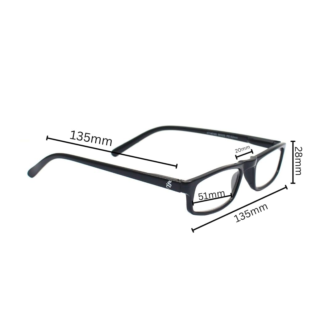 ESPERTO READERS ATHENS Full Rim Reading Glasses - Black (For Men & Women) Power +1.00 to +3.00 (+2.75) 2