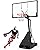 PIZZELLO Basketball Hoop Outdoor 52 Inch Shatterproof PC Backboard, 4.36-10FT Stepless Adjustable Height, Portable Basketball Hoop for Kids/Teens/Adults in Backyard, Driveway and Indoor