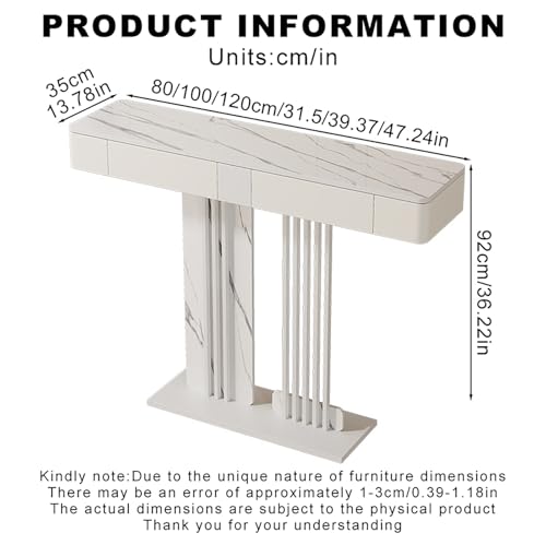 Diseño que ahorra espacio con mesa consola estrecha rectangular y ordenada 3