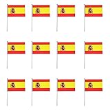 Das Paket enthält 12 Stück Spanien Flaggen mit der Größe von ca. 14 x 21 cm. Hand Spanien mini Flagge kompakt und leicht und kann mit Ihnen überall hin mitnehmen.
