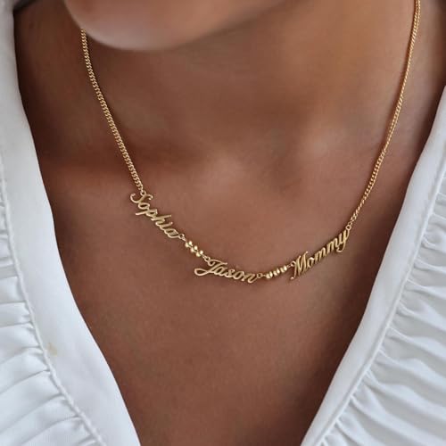Collier prénom personnalisé et perle d'espacement en argent - 3