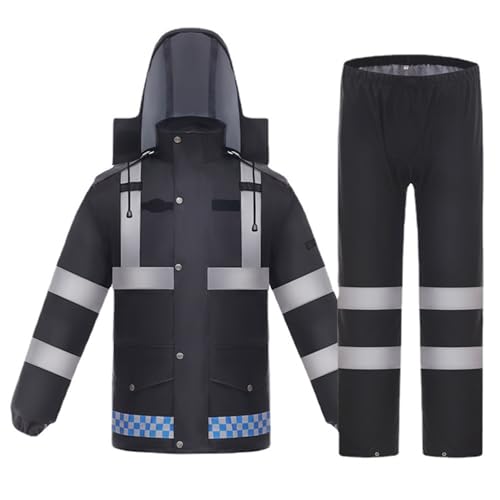 Chaqueta impermeable reflectante con pantalón para ciclismo miniatura 1