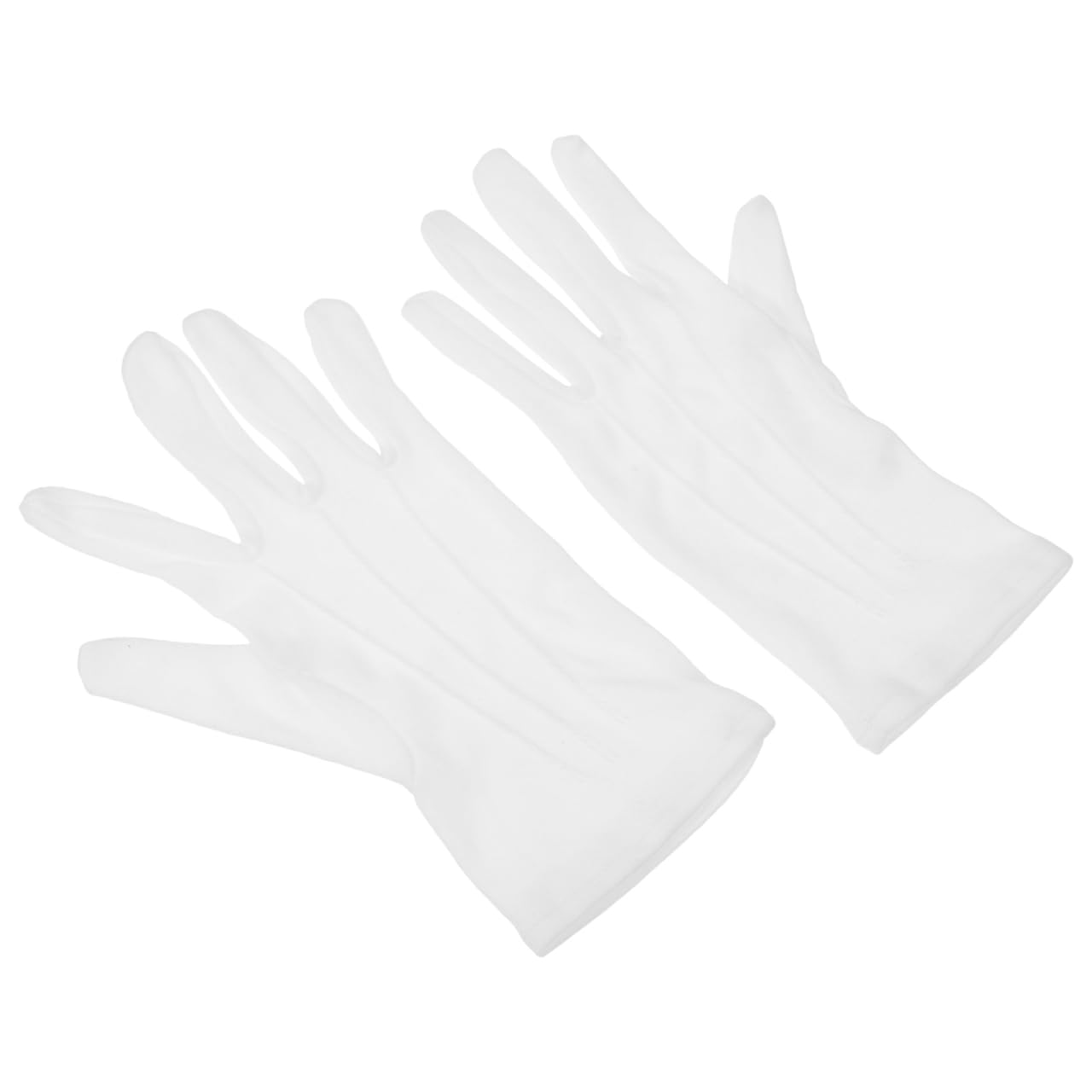 Luxshiny White Snooker Referee Gloves, No-Button Polyester-Cotton Pool Billiards Umpire Glove, Unisex Fancy Dress Parade Formal Guard Mittens (1 Pair)
