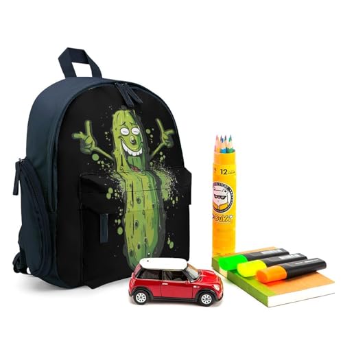 Funny Pickle Cute Backpack Small Daily Casual Daypack Travel Bag with Adjustable Strap Graphic Print3