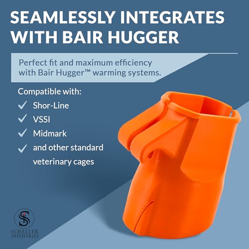 Image of Veterinary Patient Warming Cage Door Adapter Compatible with Bair Hugger Model 675 - Paper Blankets - Fast Install for Warming Blanket System, Bair Hugger Warming Unit Adapter for Veterinary Cages