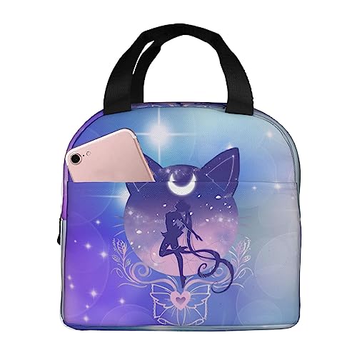 kaslhsQ Sailor Moon Sac à déjeuner isotherme pour homme et femme - Réutilisable - Résistant à l'eau - Pour le travail, les voyages et les pique-niques