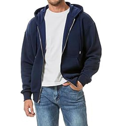 RTTUIOP Mens Lightweight Jackets Zip Up Hoodie Long Sleeve Workout Autumn Classic Shirts Zip Solid Hoodies Slim Fit Warm Coat4