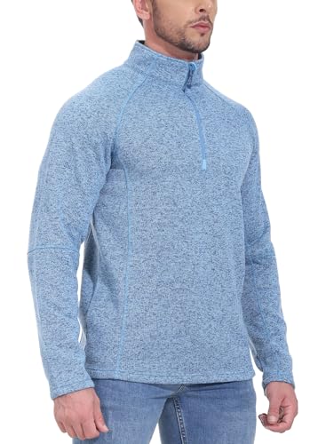 Gopune Men's Quarter-Zip Jacket Long Sleeve Outdoor Athletic Pullover Sweater2