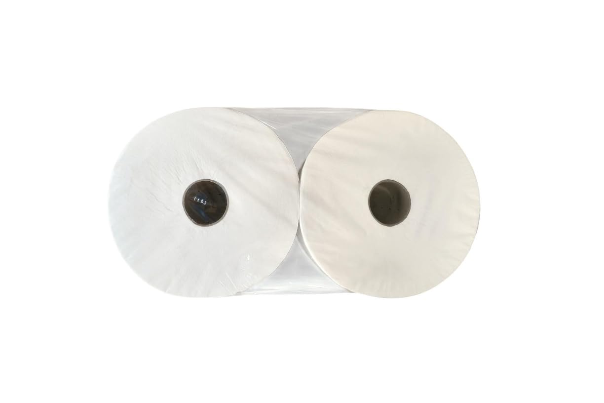 Juego de 6 rollos de papel higiénico Maxi Jumbo en relieve – 2 pliegues PH 350 m – Gran formato compacto – Compatible con dispensadores de WC Jumbo – Uso Comunidad, CHR, Escuelas, Sanitarias