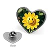 Yellow Smiley Flower Lapel Pin Fashion Brooch Pin Cute Button Badges Round Button Pins Enamel Pins Metal Pins back for Hat Shirt Clothing Bags Decoration #2