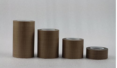 Image of PTFE Tape for Vacuum Sealer Machine, Hand Impulse Sealers Insulation PTFE Coated Fiberglass Adhesive Tape 500℉ High-Temp Fiberglass Adhesive Tape (8-inch x 33FT)