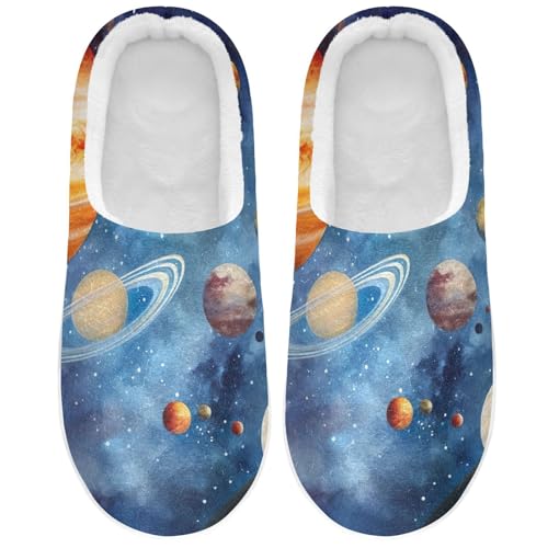 House Fuzzy Slippers Space Planet Galaxy Anti-Slip Warm Shoes for Womens & Men 20853874