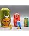 UNIORNA Handcarved Handrawn Cartoon Animal-Shaped Russian Nesting Dolls Matryoshka Dolls Adorable Cute Novel Gift Present for Adult Lover Family Friends Set of 5 (Dinosaur)