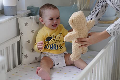 Baebae Goods Crib Sheets For Baby Boys And Girls, 4 Pack, Soft And Breathable Jersey Knit Fitted Sheet Set, Cute Gender Neutral Nursery Mattress Bedding, Universal Fit (Gold Dots) #TOP5