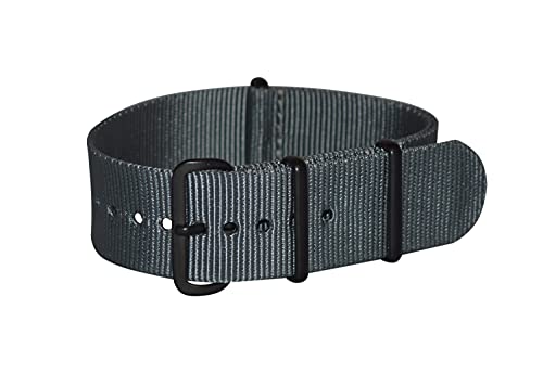 The Gray Matter Ballistic Nylon Strap w/PVD Hardware (Stitched) 22mm