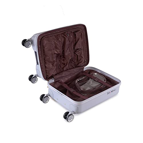 Image of DKNY City Block Range Silver Color 20 inch Hard Cabin Size Trolley