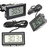 REQUISITOS: El Termometro digital con sonda rango de medición de temperatura: -50 °C ~ +110 °C. Temperatura de funcionamiento: -10 °C ~ +50 °C. Exactitud de la medición de temperatura: ±1 °C. Temperatura de almacenamiento: -10 °C ~ +60 °C.