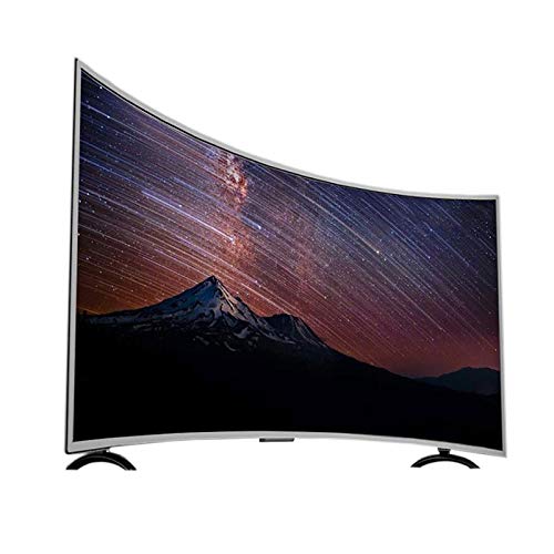 QINGZHUO WiFi Smart TV, 4K HDR Curved TV, Dolby Atmos, Múltiples interfaces, USB, HAMI, AV, VGA, RF, Negro.