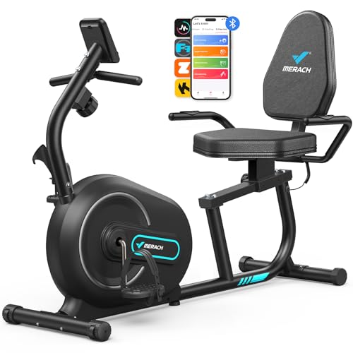 MERACH Recumbent Exercise Bike for Home with Smart...