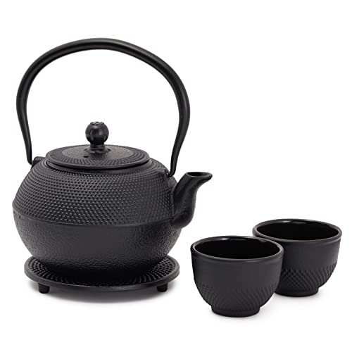Juvale Cast Iron Teapot 1200ml Set