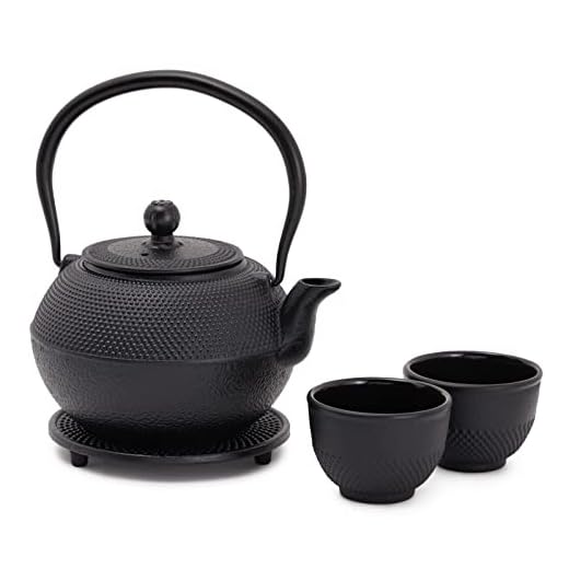 Juvale Cast Iron Teapot Set