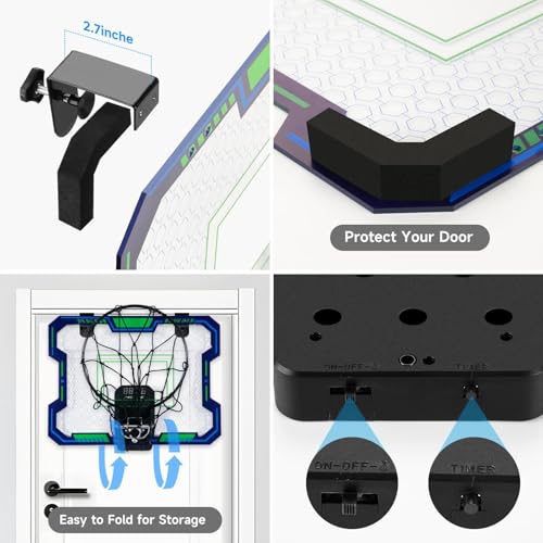 image for VIGNUTO Indoor Basketball Hoop for Kids(4-12 Years Old), Over The Door