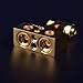 SUNMORN Battery Terminal Connectors, 0/2/4/6/8/10 AWG Battery Terminals, Heavy Duty Car Battery Terminal, Top Post Multiple Marine Superior Connectivity Long Lasting Easy to Install (Gold-2)