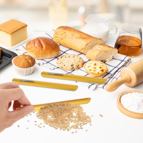 Guduling 4 pcs Table Crumber for Servers,Table Crumber,Stainless Steel Crumbers or Tablecloth in Restaurants and Homes, Servers, Waiters, Waitresses Tool Accessories(Gold)