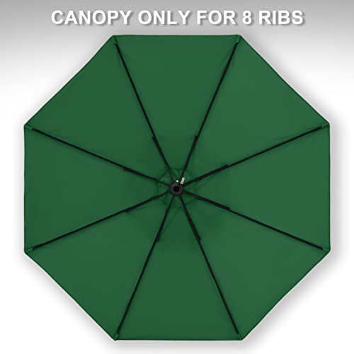 Mastercanopy Patio Umbrella 9 Ft Replacement Canopy For 8 Ribs-Forest Green #TOP2