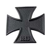 1pc 1813 Iron Cross Car Emblem Medal 3D Metal Personalized Commemorative Emblem Car...