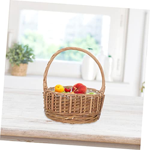 Yardenfun 1Pc Cesta De Flores Cesta De Vime Cesta Rústica Pote Bandejas Para Plantas Cestas De Flori