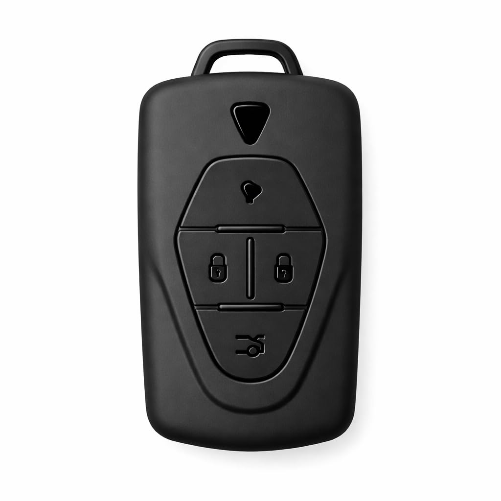 JVCV® Soft TPU Key Cover Compatible for VinFast VF6 VF7 4 Button Smart Key | Shockproof Protective Case | Slim Fit Key Protector (Matte Black)-image-8