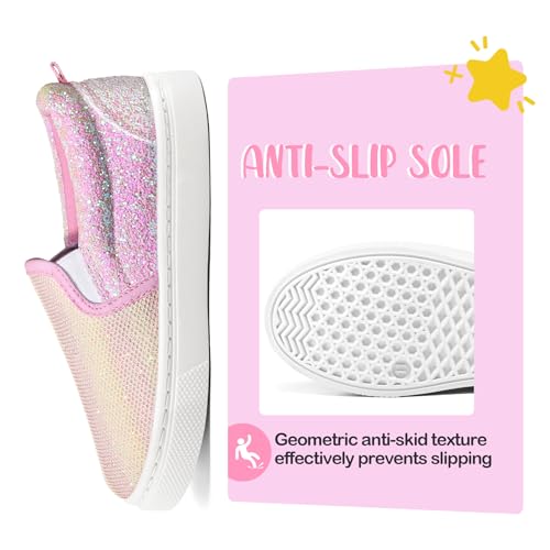Image of K KomForme Boys & Girls Slip on Shoes, Toddler Canvas Walking Shoes | Lightweight, Comfortable