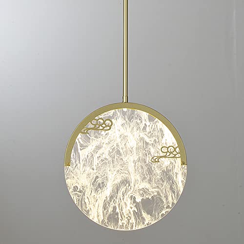 Chandelier LED moderne doré 4W suspension en acrylique et métal ajusté pour îlot de cuisine