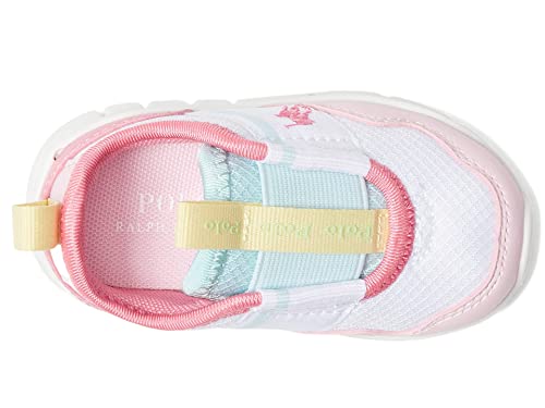 Polo Ralph Lauren Baby Girl's Barnes Athletic (Toddler) White Synthetic Mesh/Multi/Coral Pony Player 10 Toddler M #TOP1