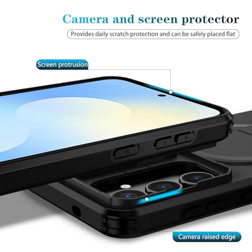 Image of ShieldTech MagStand Series Case for Samsung Galaxy S26 FE, Mobile Phone Cover with Sliding Camera Shield, Mag-Safe, Kickstand, Shockproof for Samsung Galaxy S26 FE 5G - Black