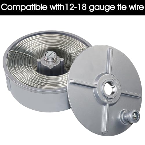 Tie Wire Reel Coil Holder Wheel, 6.25" Lightweight Aluminum Tie Wire Reel Wheel with Rewind Knob &Built-in Belt Loops,Left Handed and Right Handed, Great for Ironworker Rebar Worker by JIANBENKJ - Image 4