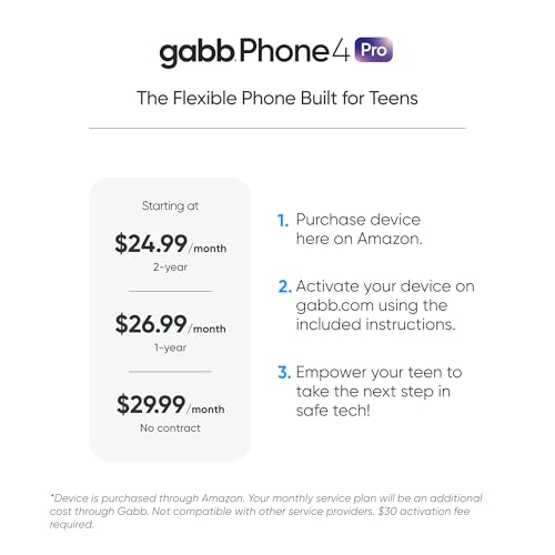 image for Gabb Phone 4 Pro - Best Smartphone for Kids and Teens, GPS Tracker, No