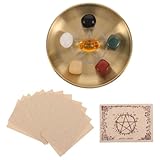 Présentoir multifonctionnel : idéal comme plateau de rangement pour cristaux, plateau en métal pour les rituels de bougies chauffe-plat sur l’autel, ou élégant plateau de service rond, il s’adapte facilement à un autel, à la divination ou à des usages décoratifs